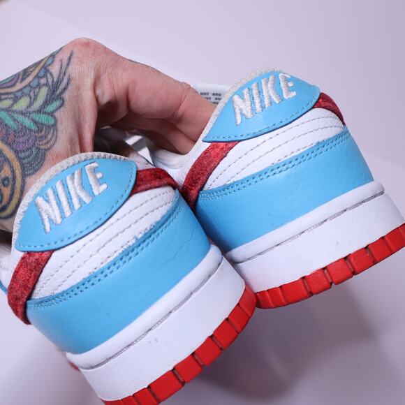 NIKE Dunk Low Unlocked by You Custom Red White Blue Low Cut Casual Men's 7 - Picture 4 of 10